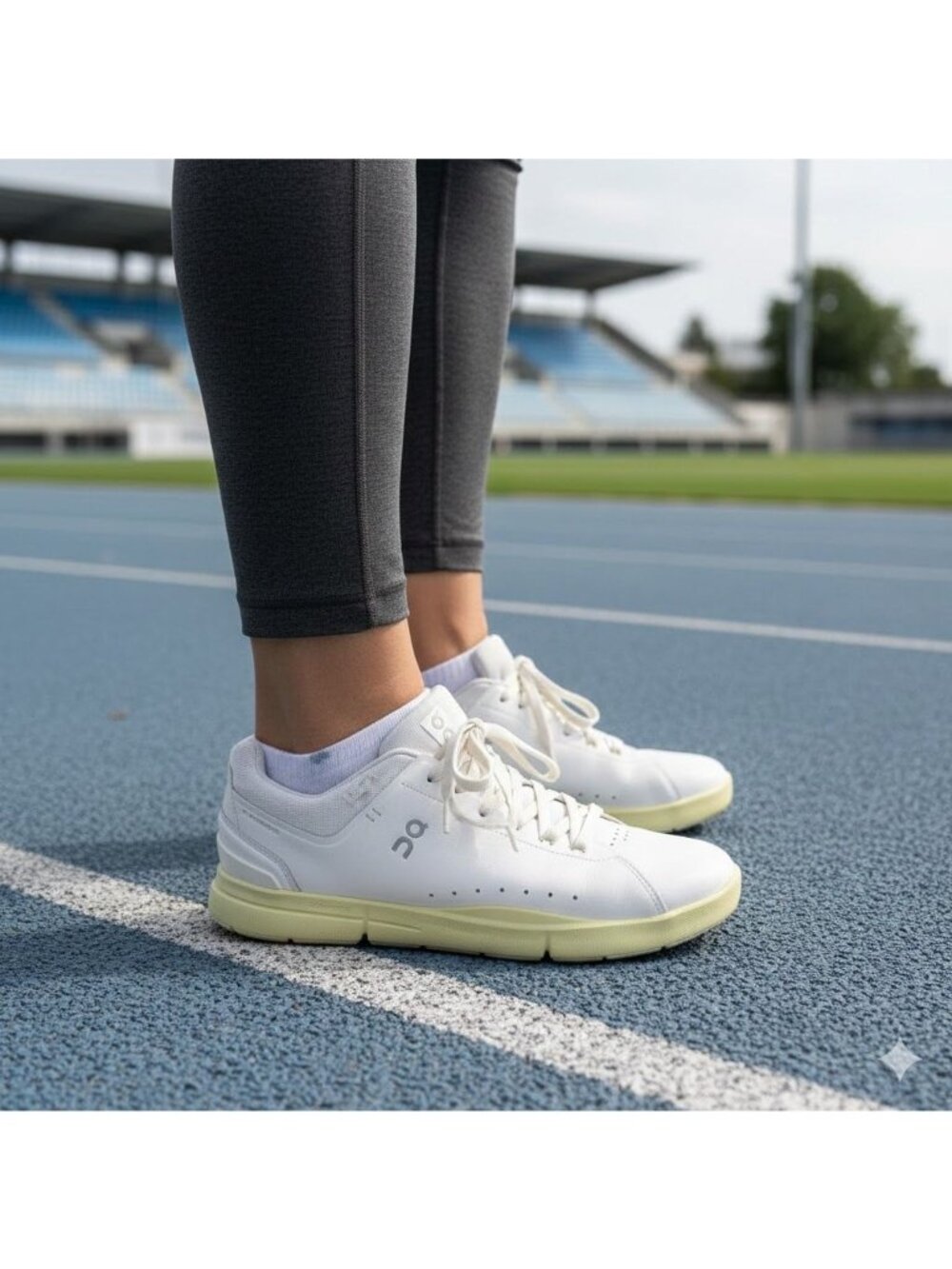 On Cloud THE ROGER Advantage Womens Tennis Sneakers Shoes White Hay Yellow 9.5